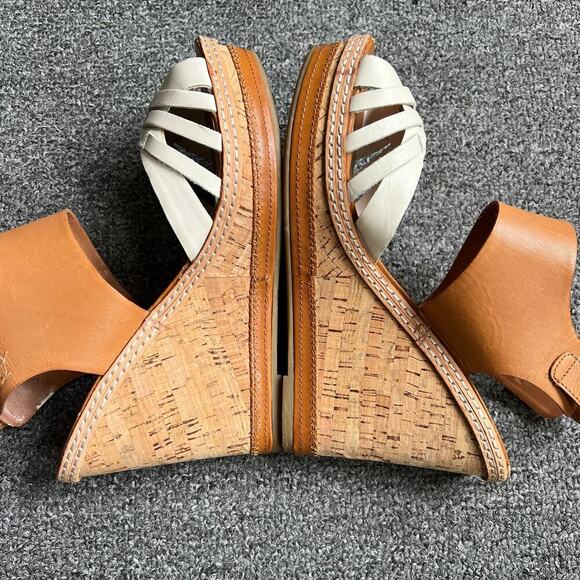 Dolce Vita Cork Wedges Camel & White - Size 10 - Picture 7 of 11
